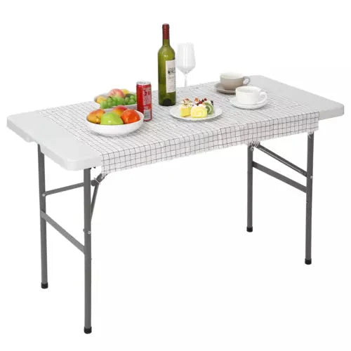 4 FT Folding Table for Party Dining In/Outdoor-4 FT Folding Table for Party Dining In/Outdoor-Courdon-Courdon-