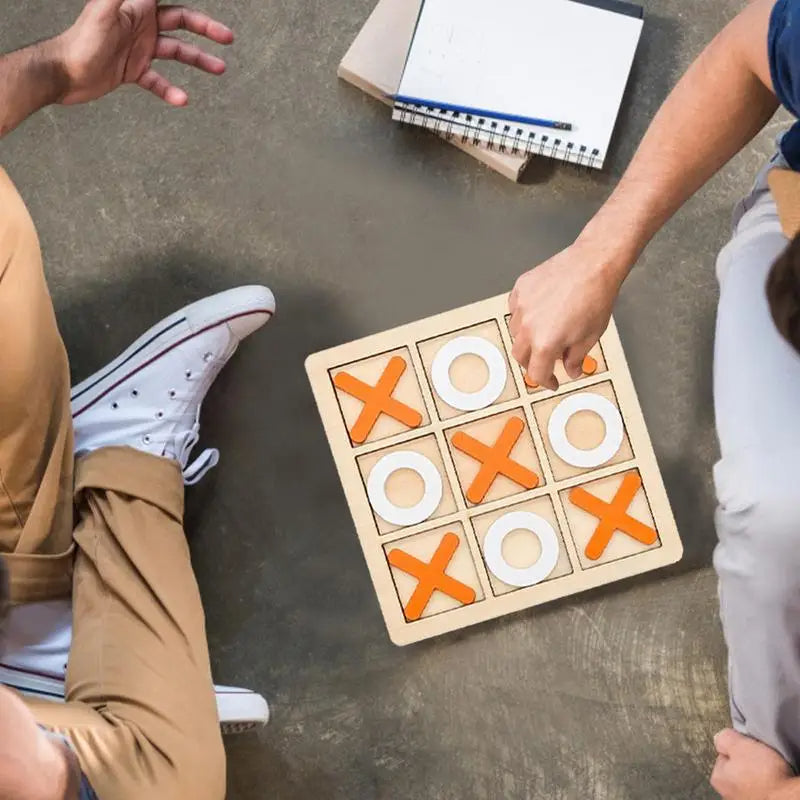 Classic wooden toe x o board games - Wood tic tac toe board game-Classic wooden toe x o board games - Wood tic tac toe board game-Courdon-Courdon-