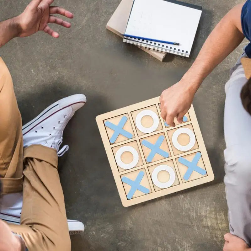 Classic wooden toe x o board games - Wood tic tac toe board game-Classic wooden toe x o board games - Wood tic tac toe board game-Courdon-Courdon-