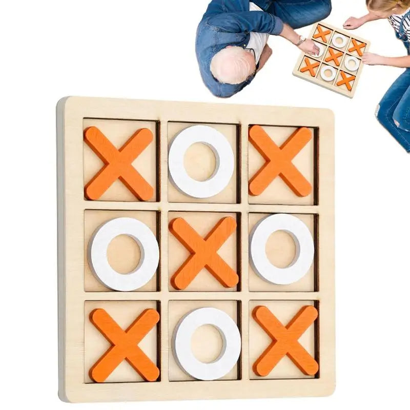 Classic wooden toe x o board games - Wood tic tac toe board game-Classic wooden toe x o board games - Wood tic tac toe board game-Courdon-Courdon-