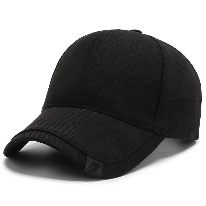 Cotton Baseball Cap for Men-Cotton Baseball Cap for Men-Courdon-Black-Adjustable-Courdon-SKU679905032671743213356