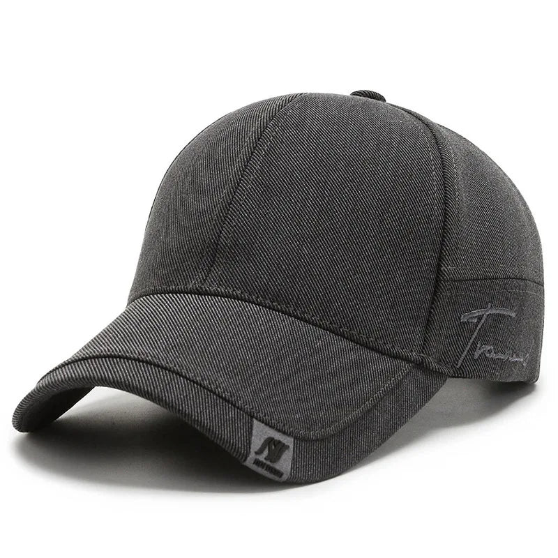 Cotton Baseball Cap for Men-Cotton Baseball Cap for Men-Courdon-Dark Grey-Adjustable-Courdon-SKU679905032671739936556