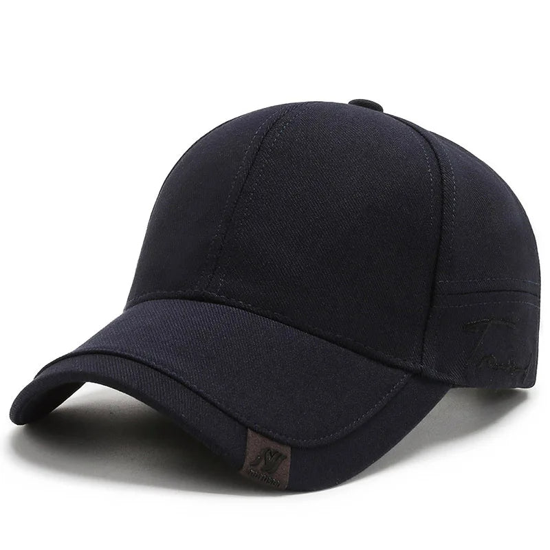 Cotton Baseball Cap for Men-Cotton Baseball Cap for Men-Courdon-Navy Blue-Adjustable-Courdon-SKU679905032671733382956