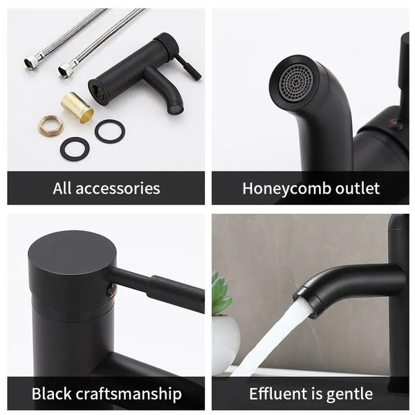 Courdon - Bathroom Black Mixer Tap