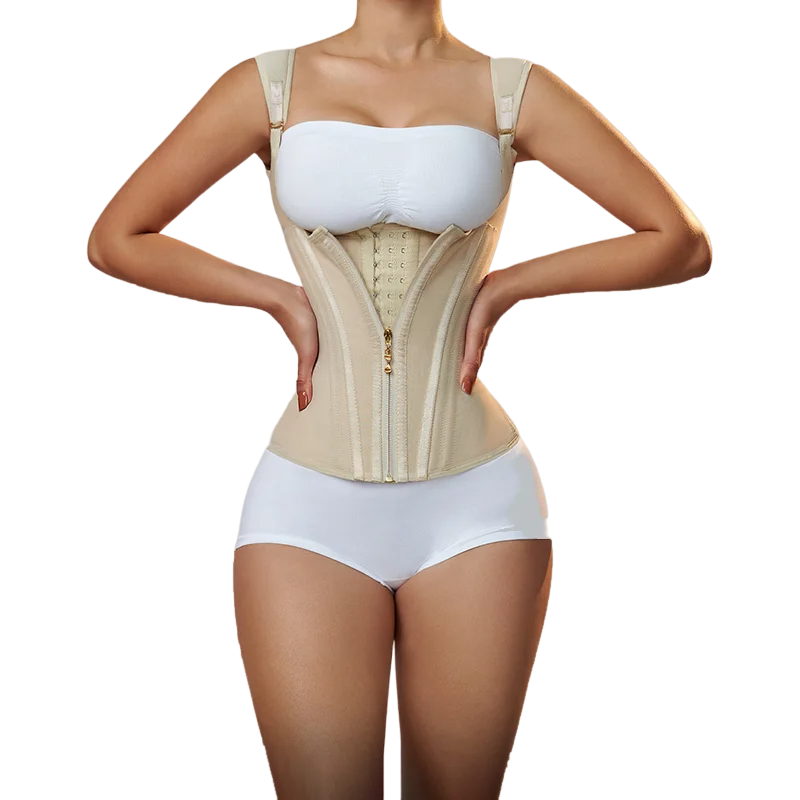 Double Compression Waist Trainer - Body Shapewear-Double Compression Waist Trainer - Body Shapewear-Courdon-XS-Beige-Courdon-SKU679905032672742637356