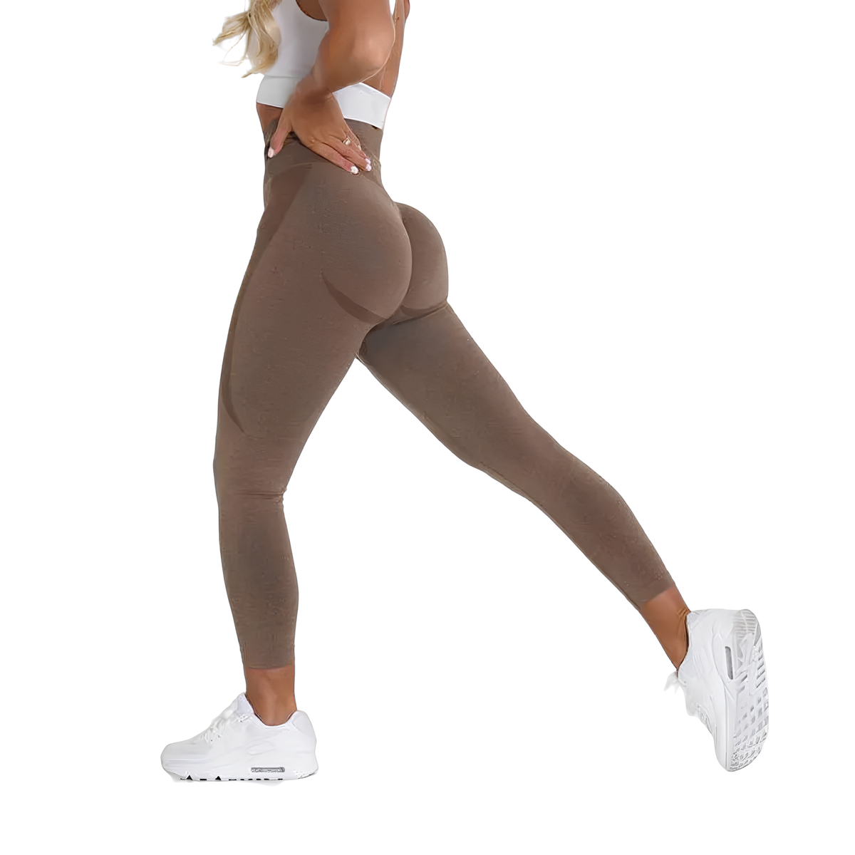 Gym Leggings - Leggings With Bum Lift-Gym Leggings - Leggings With Bum Lift-Courdon-Brown-S-Courdon-SKU679905032671874285356