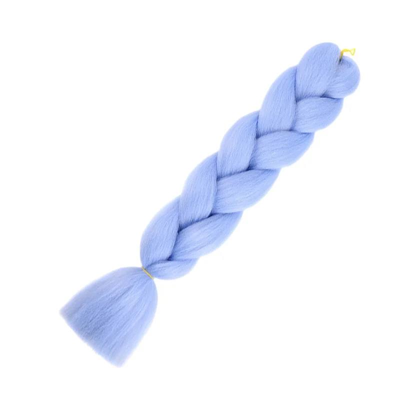 Hair Extension Ombre Braid - Hair Stretched-Hair Extension Ombre Braid - Hair Stretched-Courdon-24inches-Light Blue-Courdon-SKU679905032673384890156