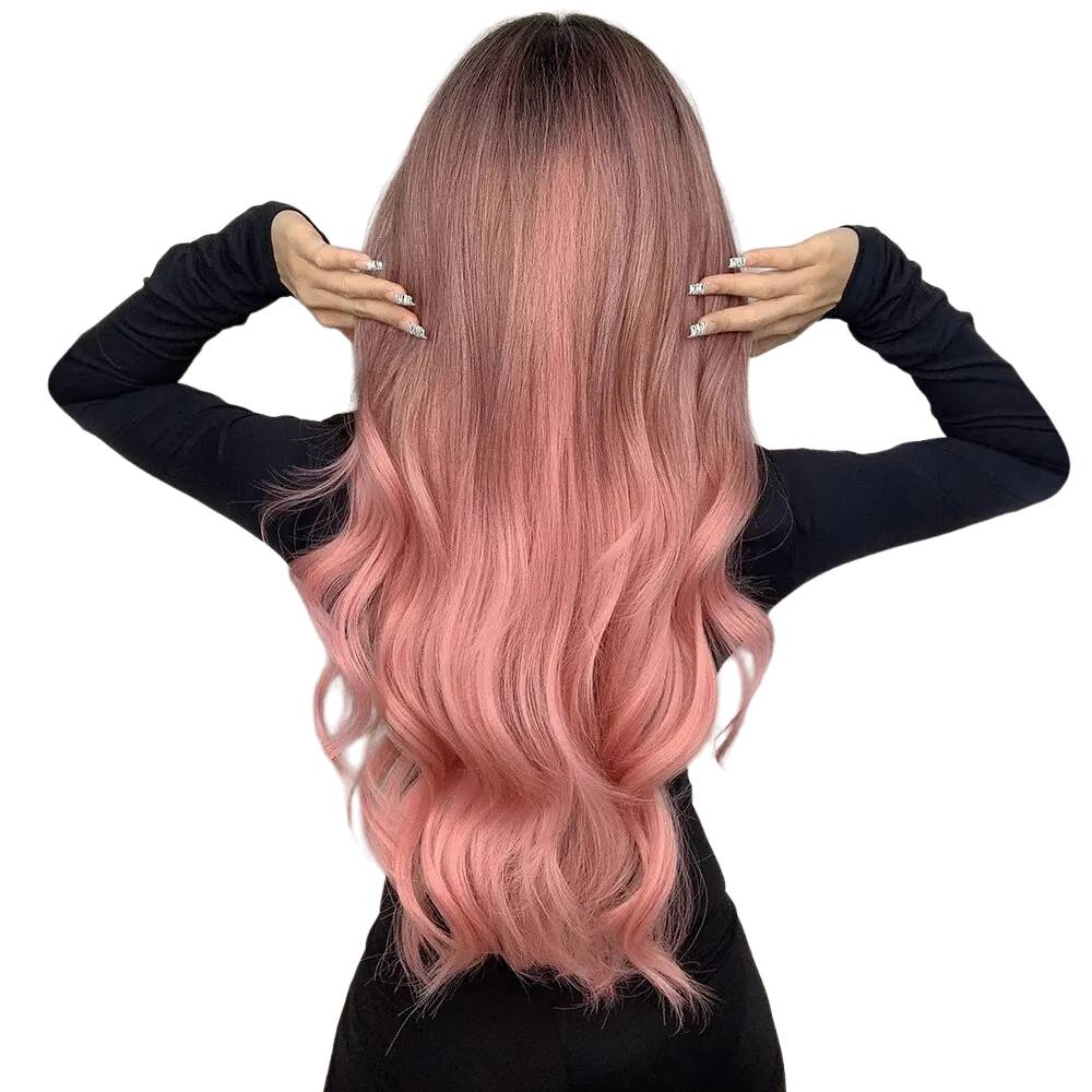 Long Wavy Wig Ombre Pink-Long Wavy Wig Ombre Pink-Courdon-Courdon-SKU679905032674154938156