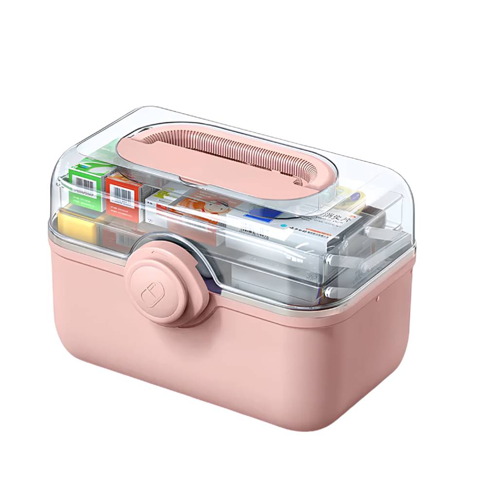 Medicine Storage Box 3 Layers-Medicine Storage Box 3 Layers-Courdon-Pink-Courdon-SKU679905032673902624556