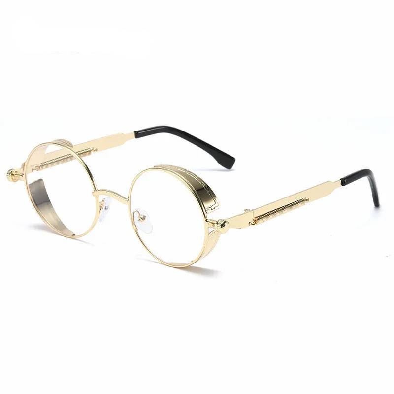 Men & Women Sunglasses-Fashion Round Glasses-Vintage Designer Sunglasses-Men & Women Sunglasses-Fashion Round Glasses-Vintage Designer Sunglasses-Courdon-Gold Clear-Courdon-SKU679905032671408979756