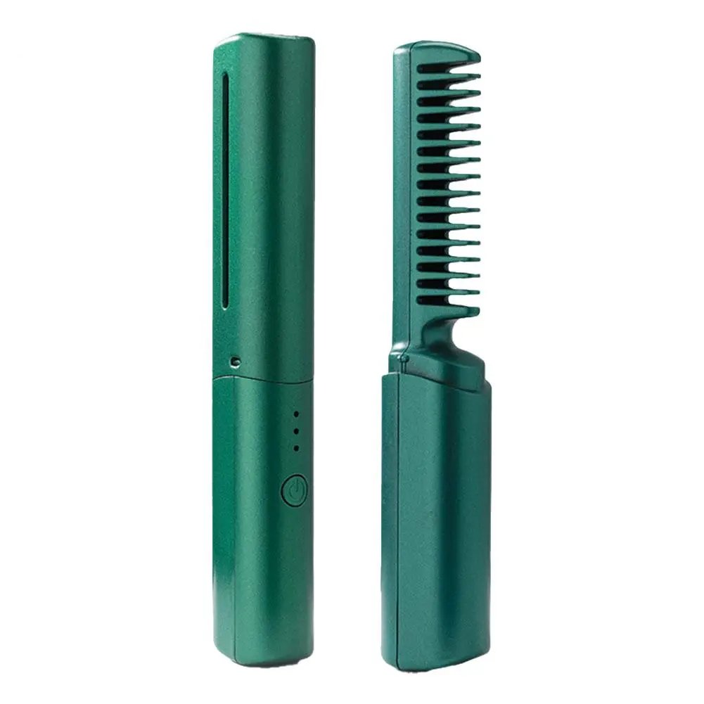 Mini Hair Brush Straightener-Mini Hair Brush Straightener-Courdon-Green-Courdon-SKU679905032676881235756