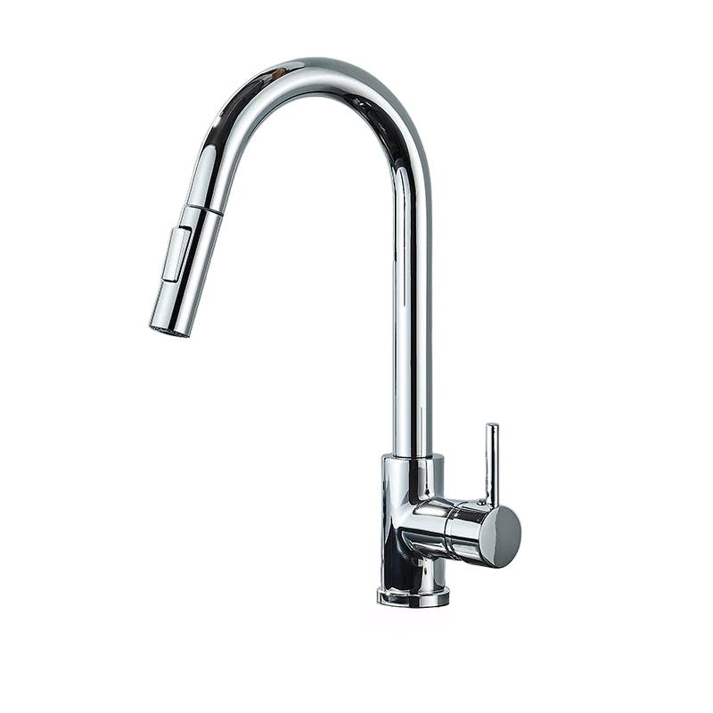 Pull Out Kitchen Faucet - Water Mixer Tap Single Handle-Pull Out Kitchen Faucet - Water Mixer Tap Single Handle-Courdon-Chrome-Courdon-SKU679905032672362528556