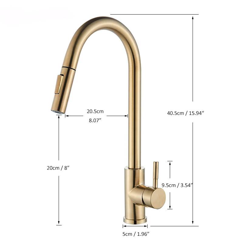 Pull Out Kitchen Faucet - Water Mixer Tap Single Handle-Pull Out Kitchen Faucet - Water Mixer Tap Single Handle-Courdon-Courdon-